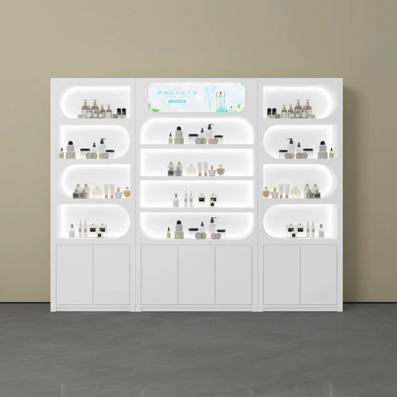 Luxury Skincare & Spa - Скандинавский минималистичный витринный шкаф для салона